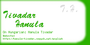 tivadar hanula business card